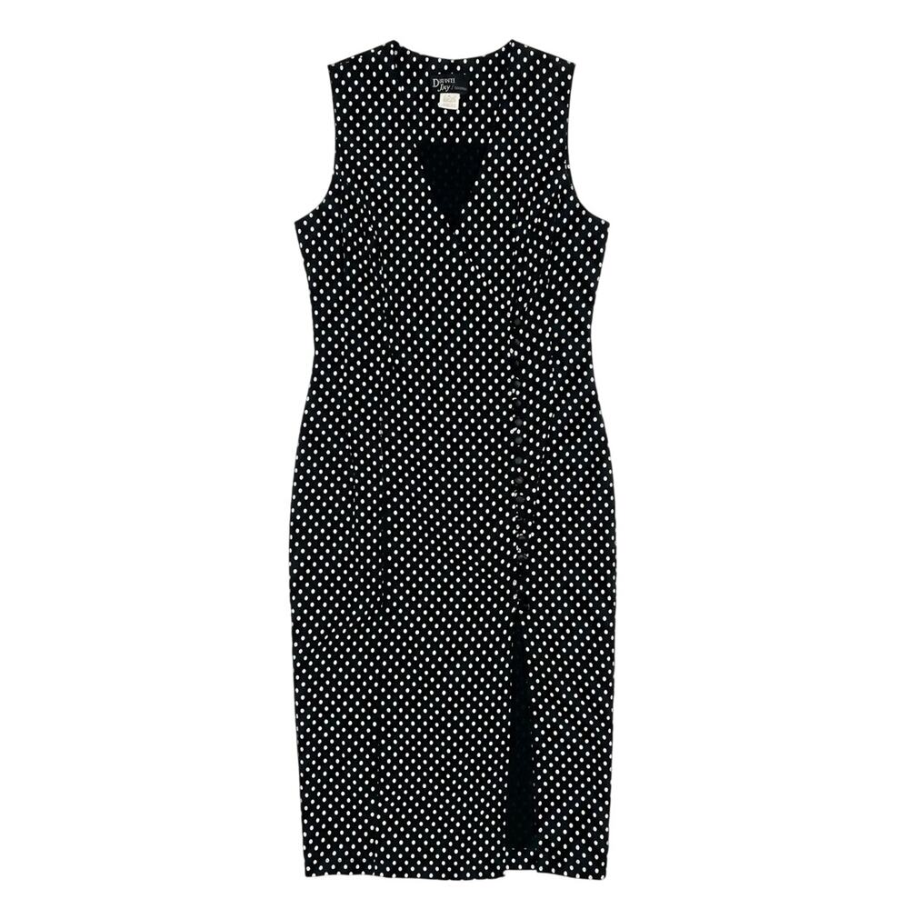Dawn Joy Fashions Vintage Polka Dot Midi Dress Size Medium